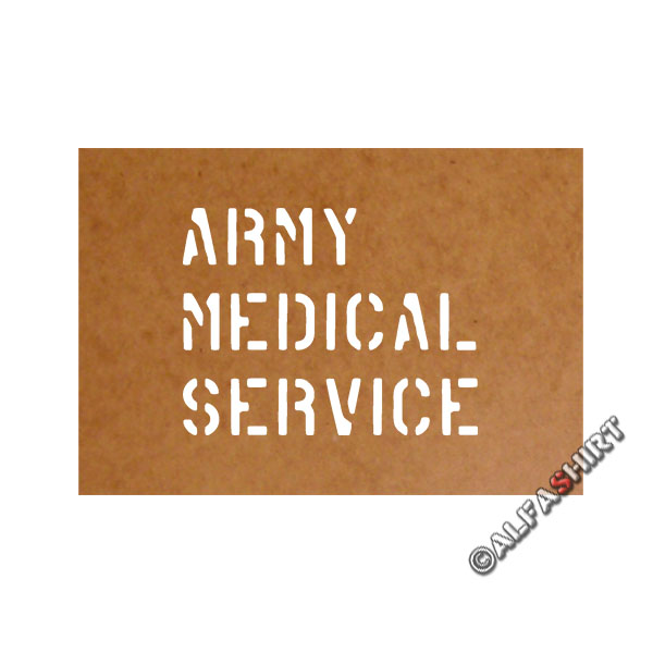 Army Medical Service stencil Schablone Ölkarton Lackierschablone 9.6x12cm # 15193