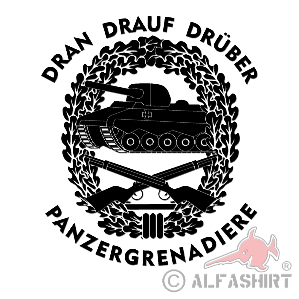 Wandtattoo Panzergrenadier PzGren Bundeswehr Abzeichen Marder SPz 52x45cm #A5745