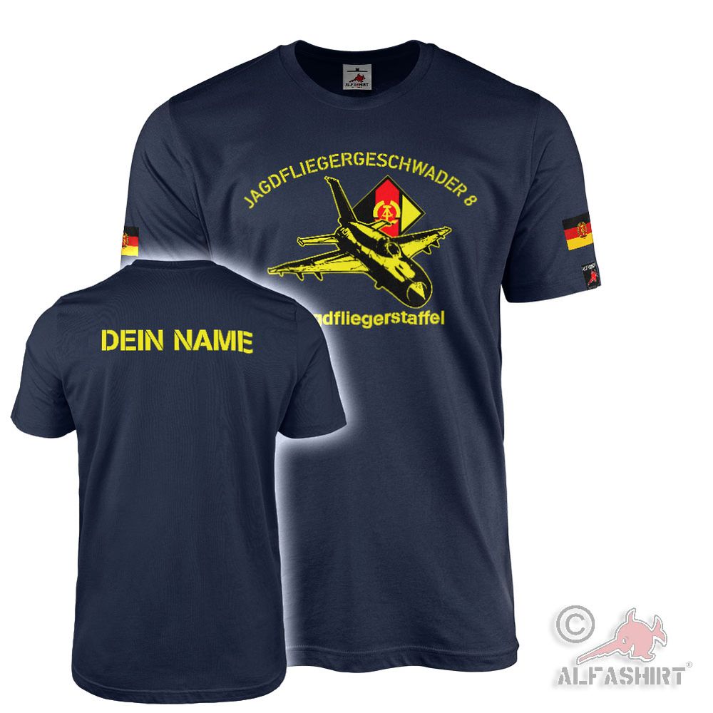 T-Shirt personalisiert NVA DDR Luftwaffe Jagdfliegergeschwader 8 JG-8 #44947
