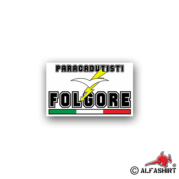 Aufkleber/Sticker Paracadusti Folgore Fallschirmjägerbrigade Italia 11x7cm A1739