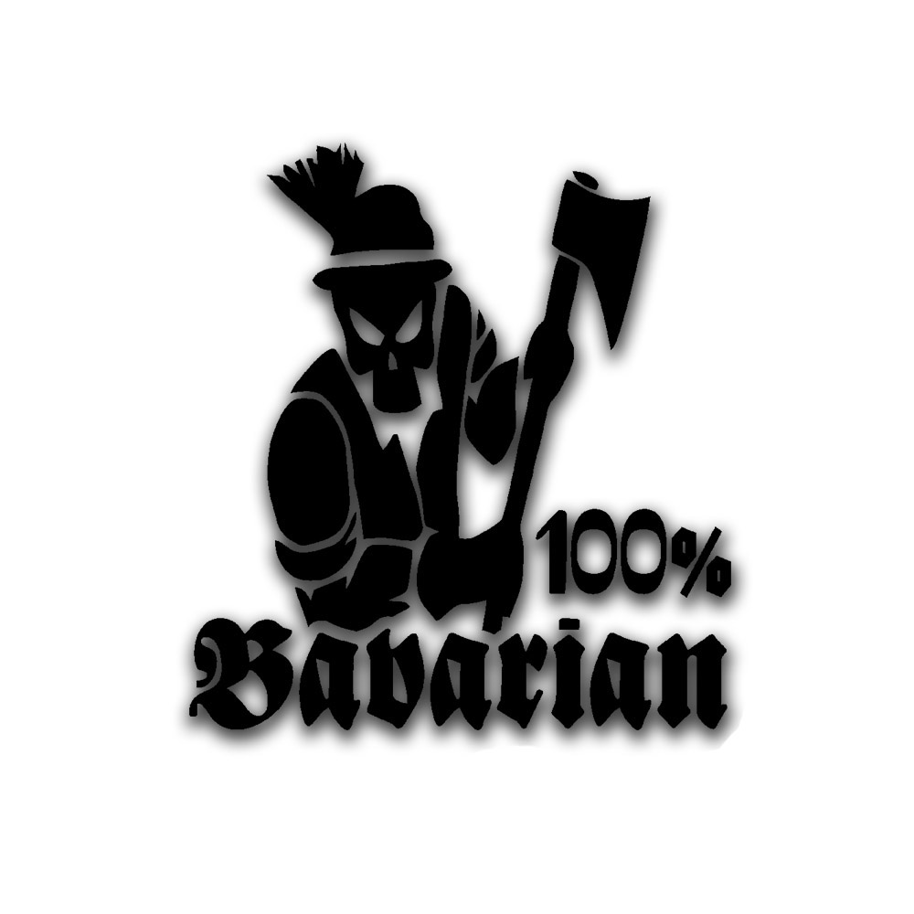 Stickers 100% Bavarian Bavaria Bavarian home tradition 15x15cm A5098