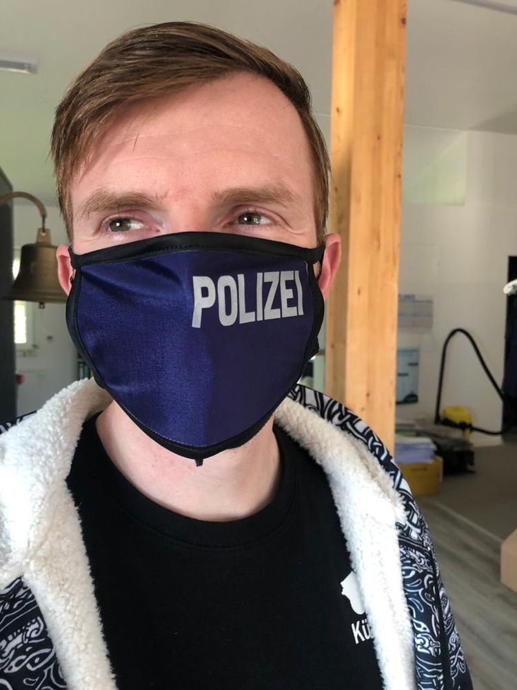 Mouth mask police authority service uniforms material procurement noses # 35779