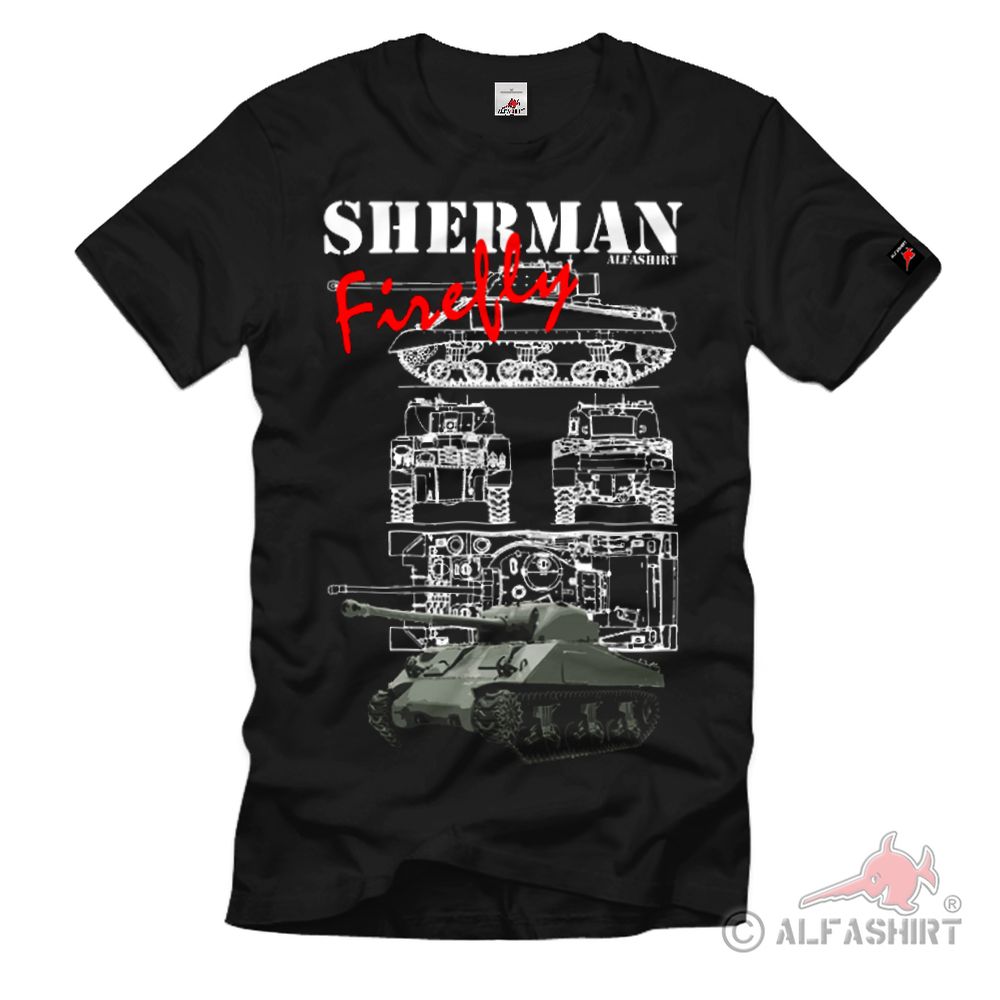 Sherman Firefly Tank Us Panzer M4 WW2 UsaT-Shirt # 35710