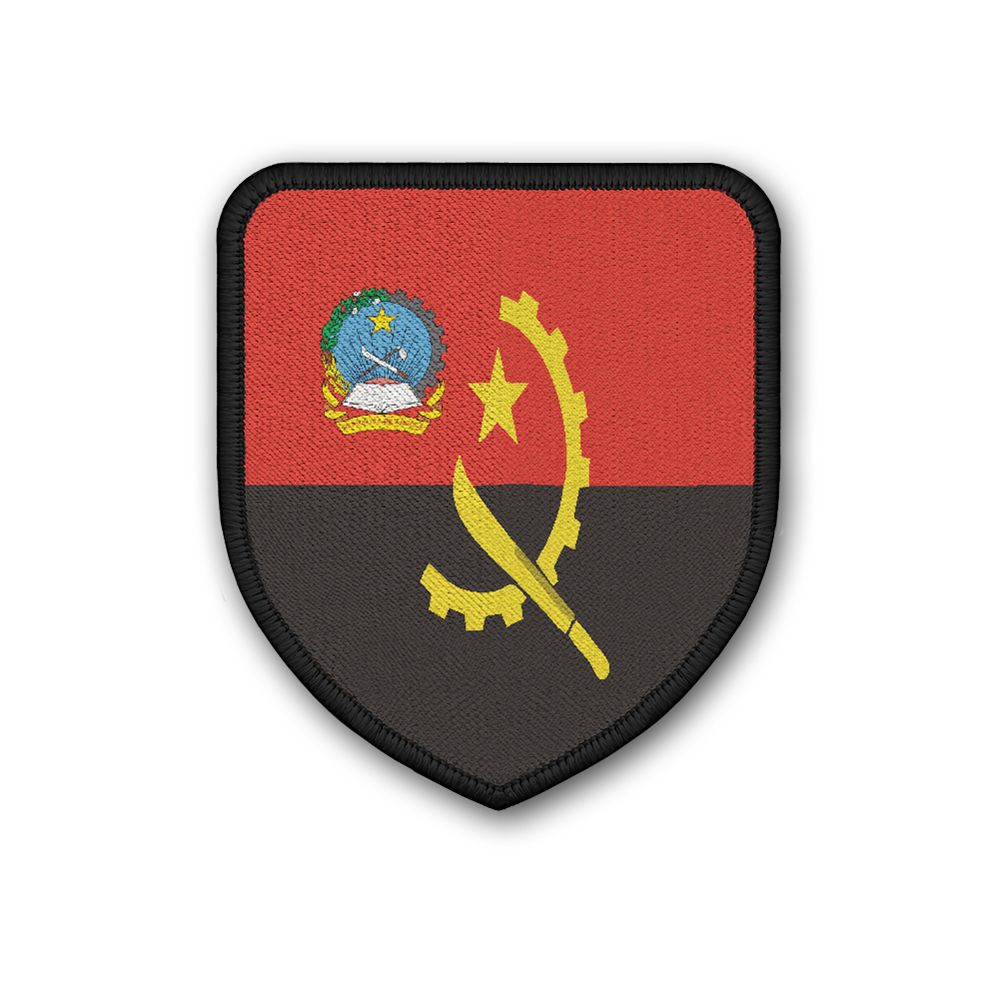 Patch Angola Luanda Jose Eduardo dos Santos Flag Knife Star Book Land #21903