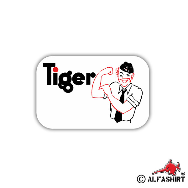 Sticker Tigerfibel Panzer Instruction Manual Comic Military 11x7cm A936