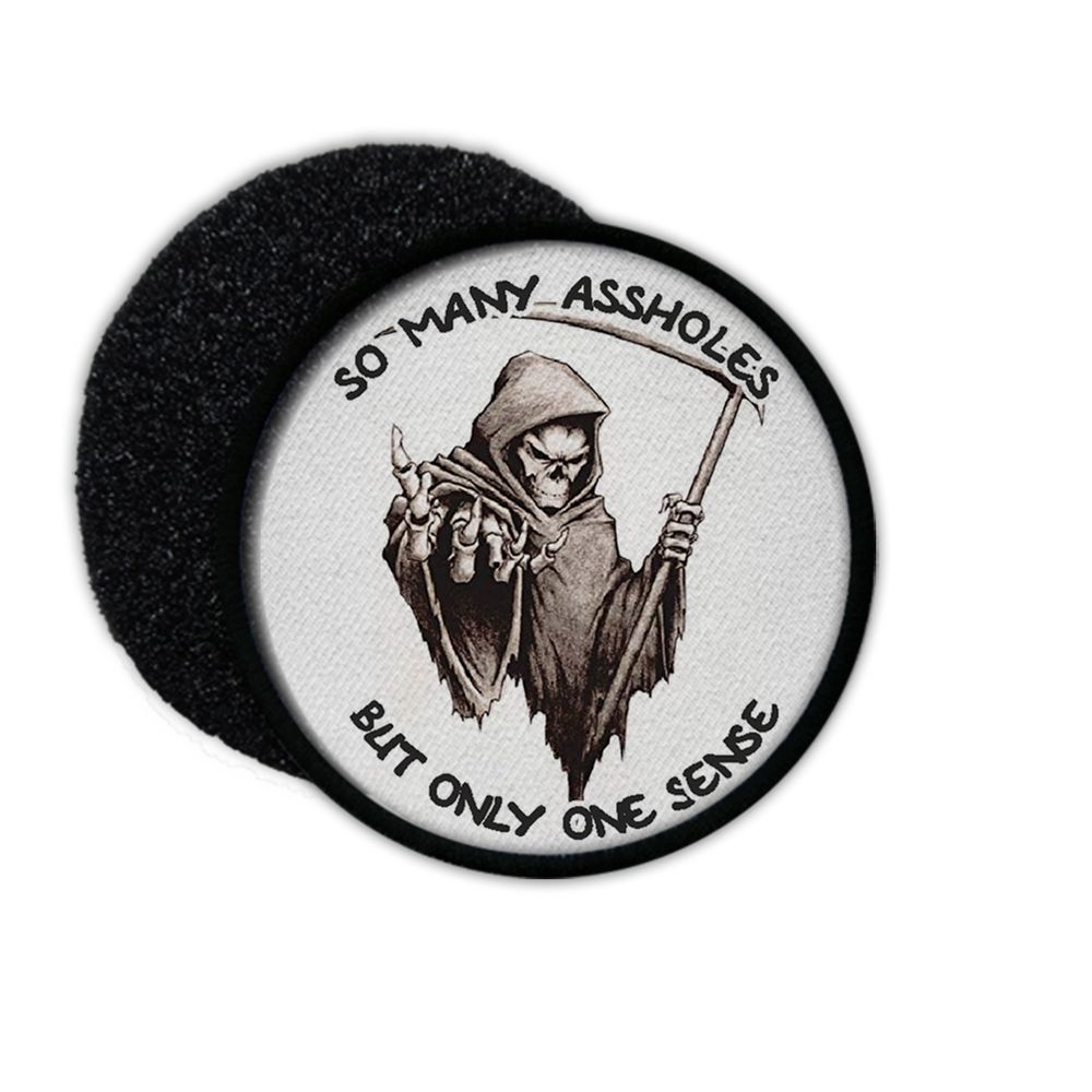 So many Assholes but only one sense Patch Sensemann Biker Skull Chopper #33807