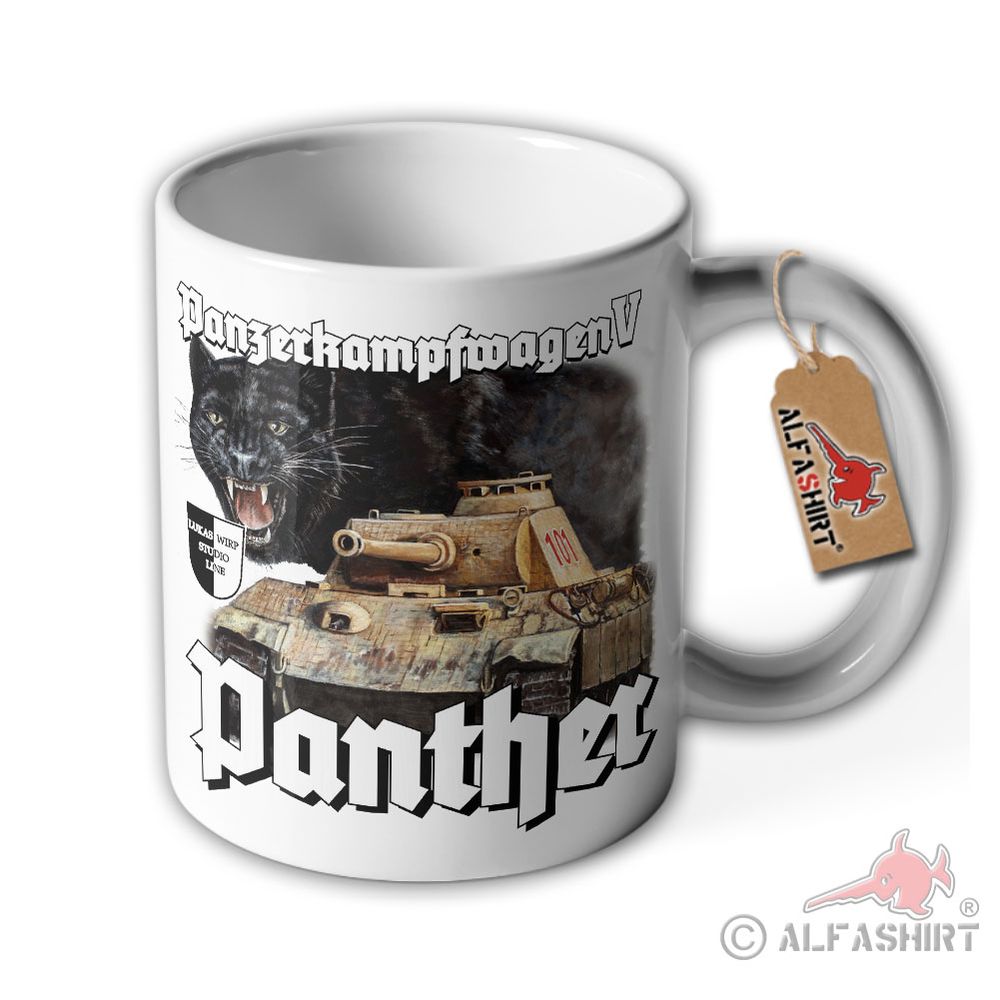 Tasse Lukas Wirp Panther Gemälde Bild Zeichnung Panzer Druck Maler Kunst #36776