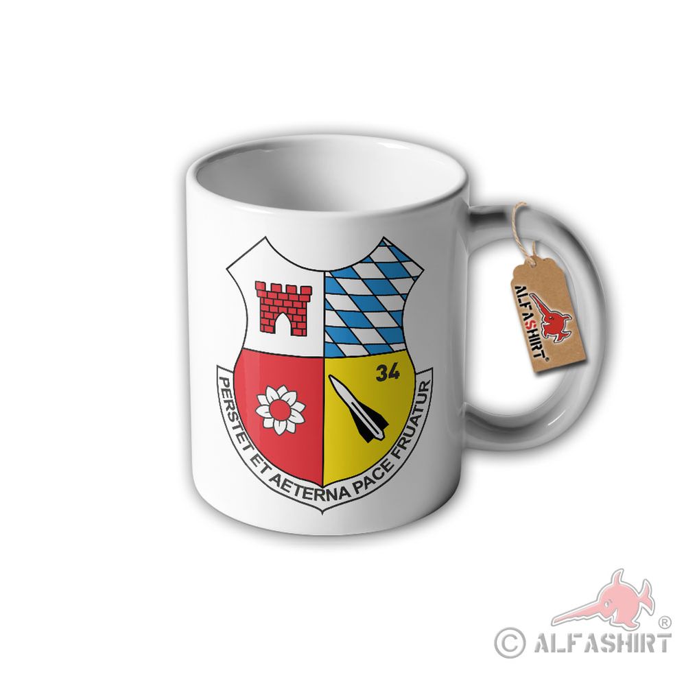 Tasse FlaRak Btl 34 Hawk Bundeswehr Flugabwehr Rakete Deutschland Militär #32047