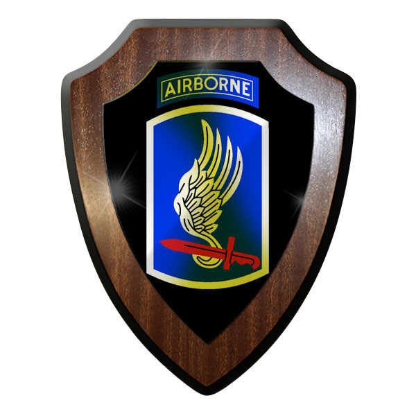 Coat of Arms / Wall Shield - 173rd Airborne Brigade Combat Team Bw #10194 w