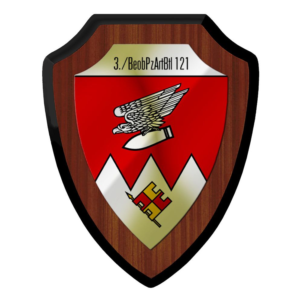 3rd Company Observation Armored Artillery Battalion BeobPzArtBtl 121 Coat of Arms Souvenir #46973