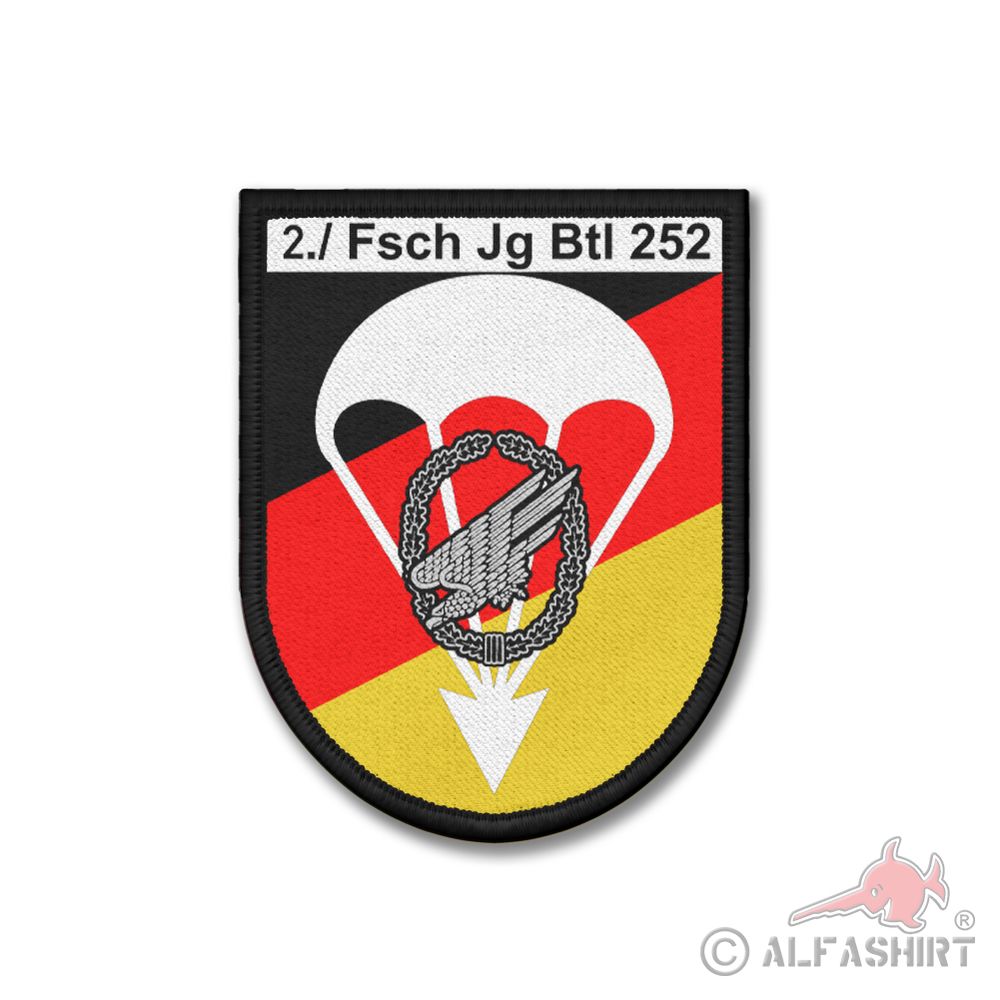 Patch 2 FschJgBtl 252 Eisberg Kaserne Badge Fallschirmjägerkompanie #41264