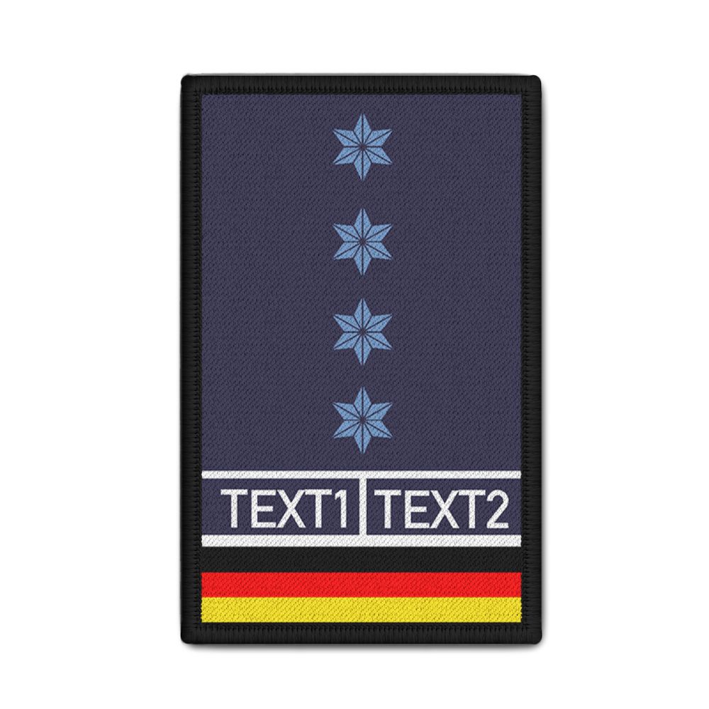 Rank Patch PHM Polizei Dienstgrad Abzeichen Wunschtext  Dienst-Grad #36221