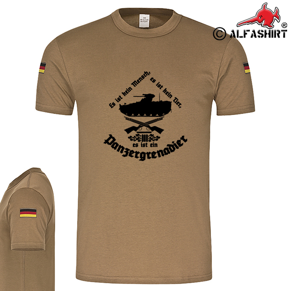 Panzer Gren There is no man no animal Panzergrenadier BW Tropical Shirt # 15037