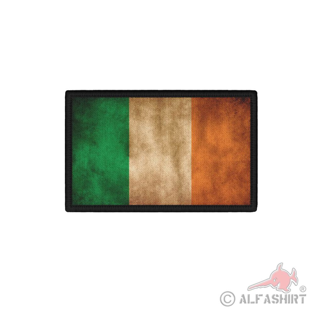 Patch Ireland Rustikale Flagge Grunge  Nation Abzeichen 7,5cm x 4,5cm#40850