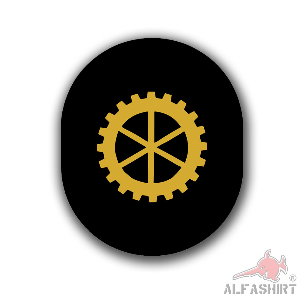 Sticker NVA service career badge 18x15cm boat engineer #A6342