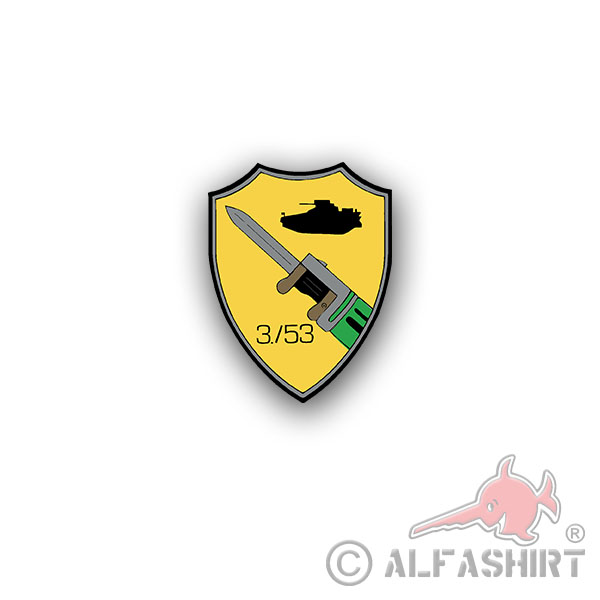 Sticker 3 PzGrenBtl 53 Fritzlar Panzergrenadier Battalion 7x5cm A3059