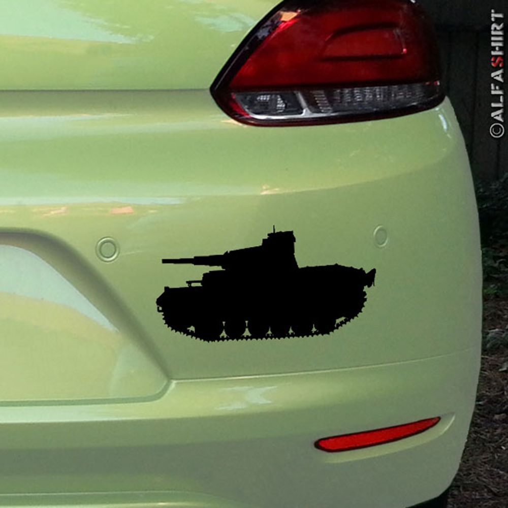Sticker PzKpfw III Panzer Panzerkampfwagen PzKpfw 3 (black, 15x7cm)