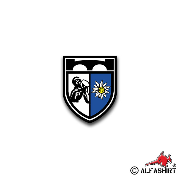 Sticker GebPiBtl 8 Mountain Pioneer Battalion Ingolstadt BW 7x6cm A1468