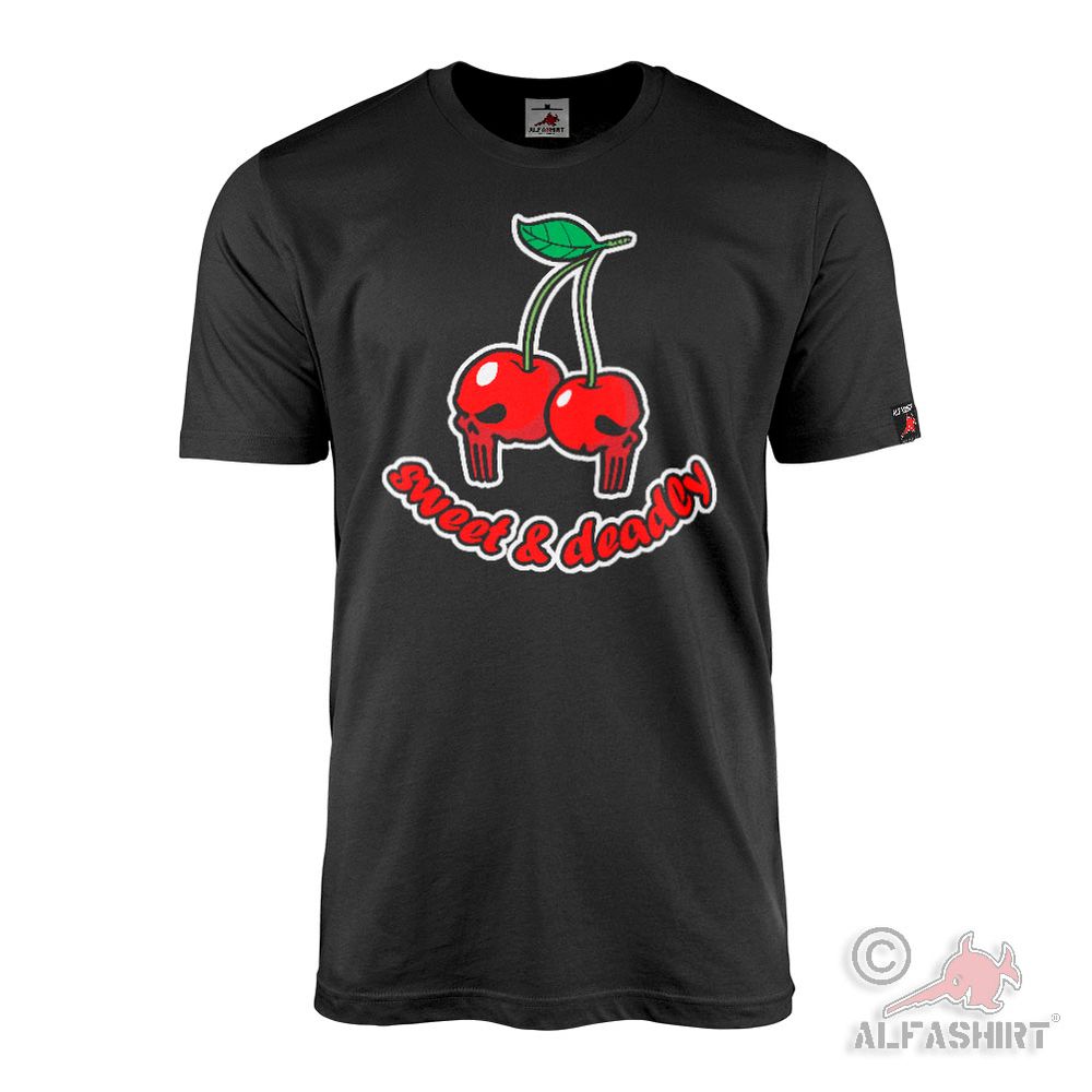 sweet & deadly cherries Skull Operator Veteran Army T-Shirt#45926