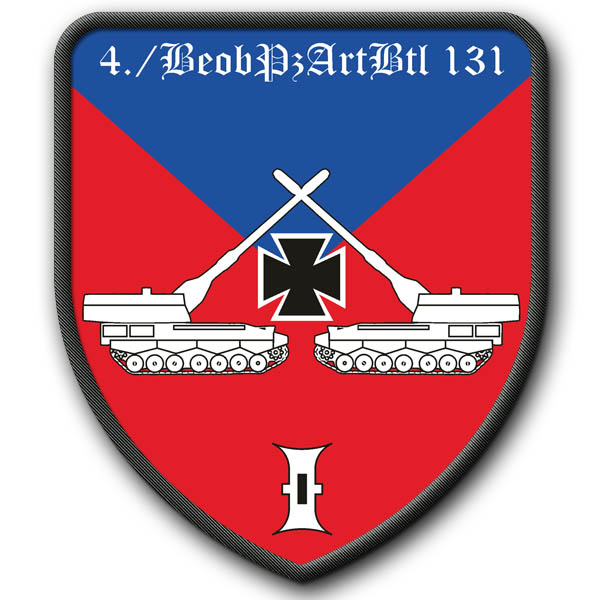 Patch 4 BeobPzArtBtl 131 Beobachtungspanzerartilleriebataillon Emblem BW #3784