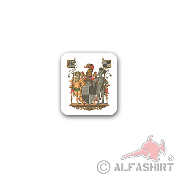 Sticker Hohenzollernsche Prussian Province Coat of Arms 6x7cm A3195