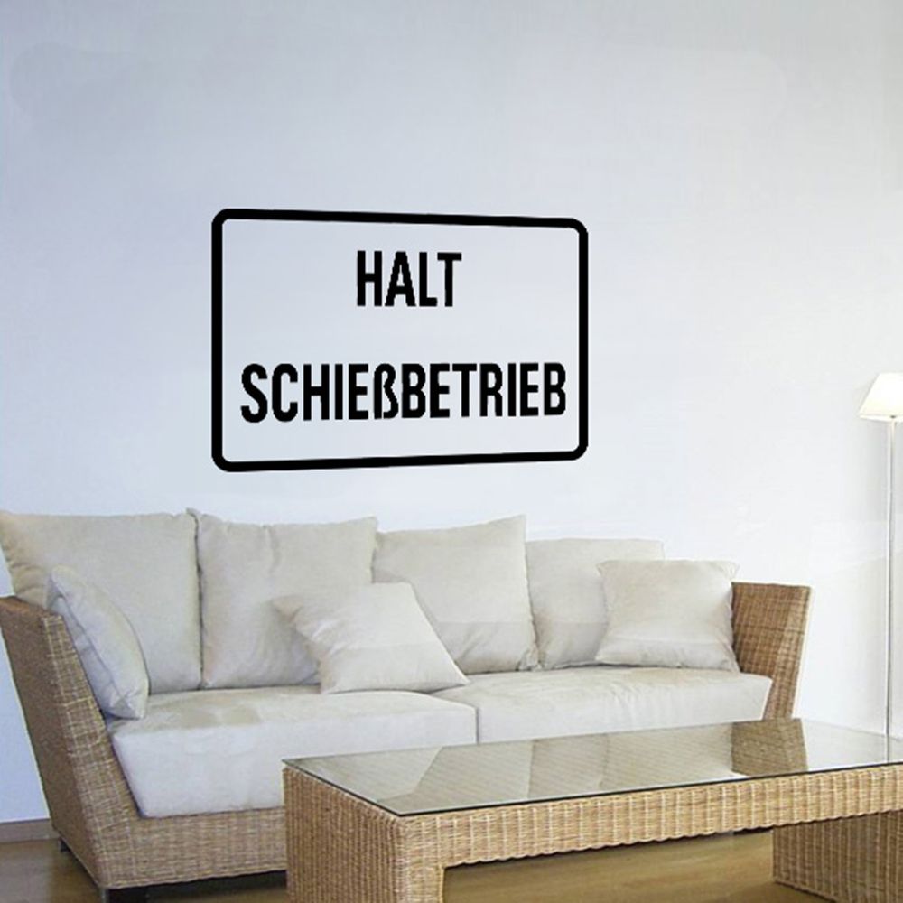 Militär Halt Schießbetrieb Warnung Schuss Warnschild Wandtattoo 45x68cm #4250