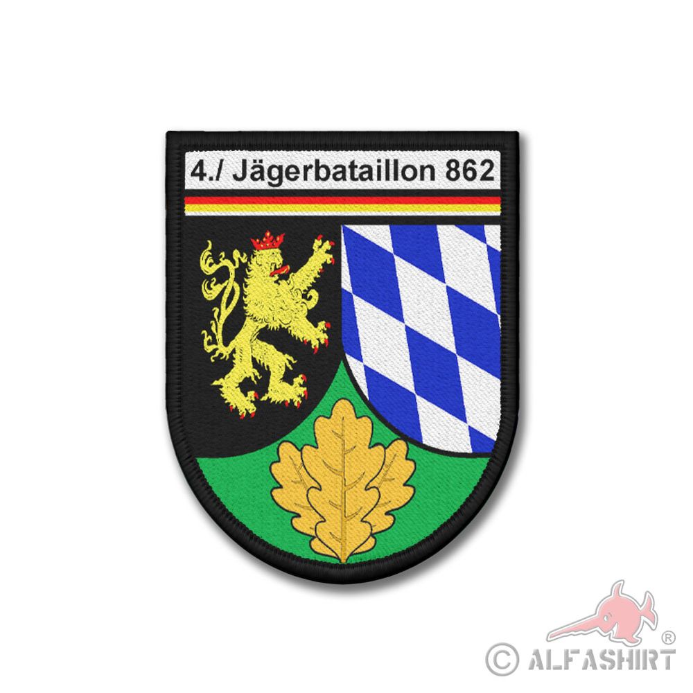 Patch 4 Jägerbataillon 862 JgBtl 862 Oberpfalz Jäger-Bataillon Bundeswehr # 37470
