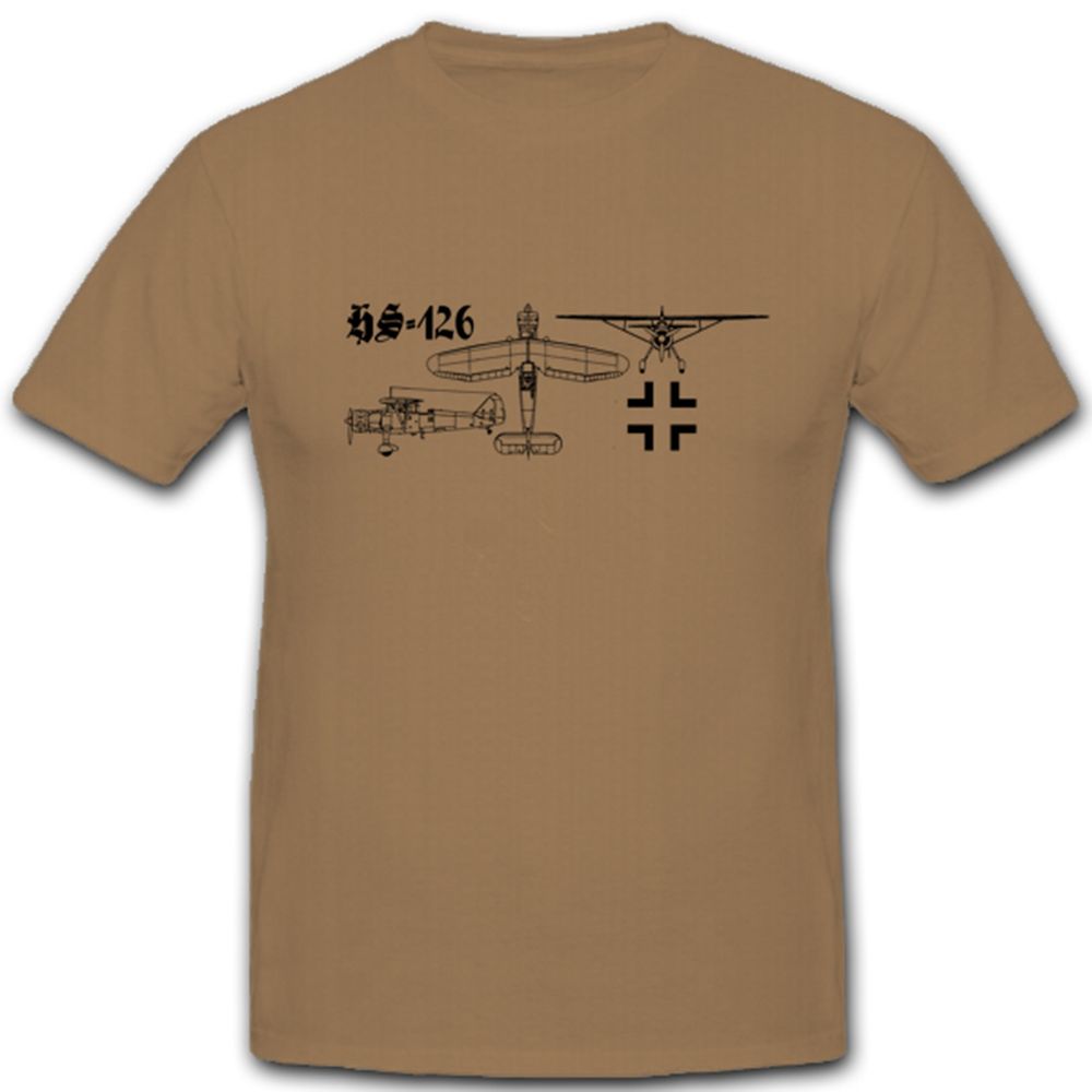 HS-126 deutsches Aufklärungsflugzeug Luftwaffe WK 2 WW Wh - T Shirt #4738