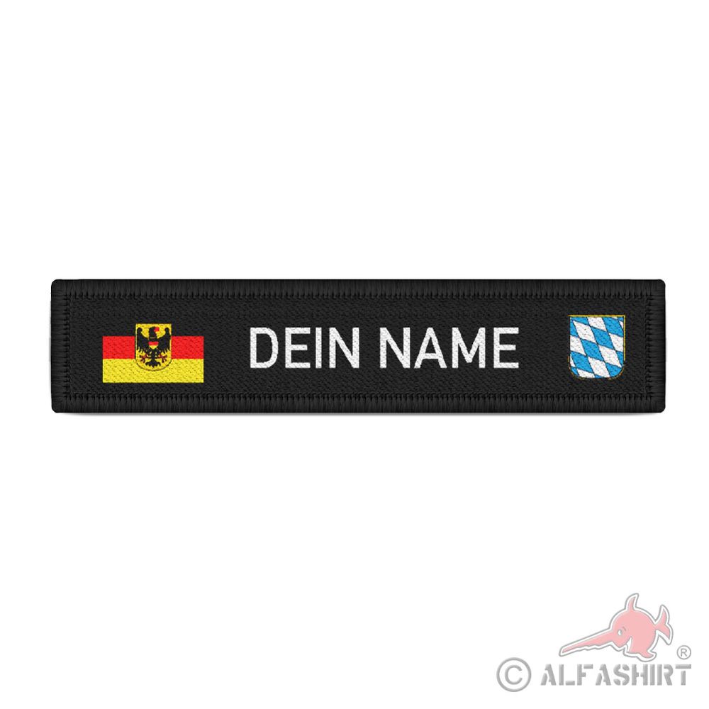 Namenspatch personalisiert Bayern BY Bundesland Wappen Deutschland #41737