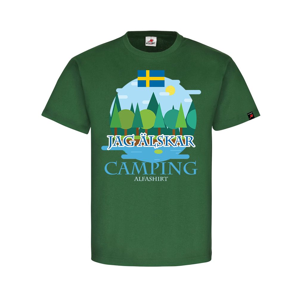 Jag älskar Camping Sverige Schweden Zelten Natur Wald Seen Urlaub Fan #31895