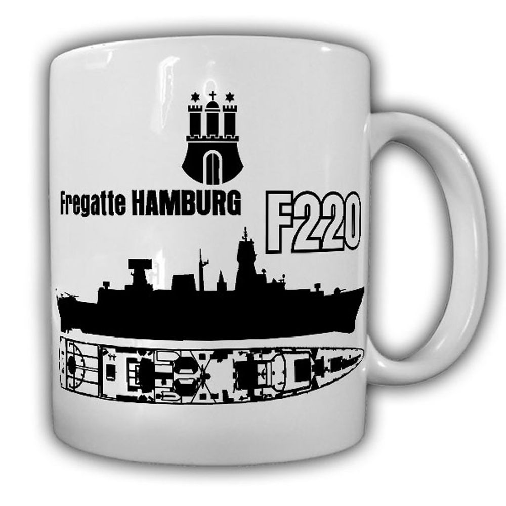 Tasse Fregatte Hamburg F 220 DRAB Bundesmarine Marine Bundeswehr #22458