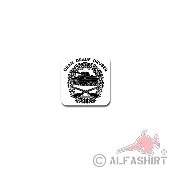 Panzergrenadier Dran-Drauf-Drüber Aufkleber Sticker Bundeswehr 7x7cm#A4163