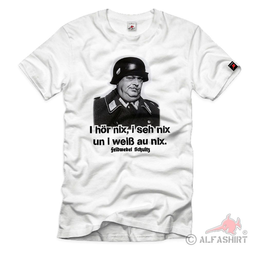FW Schultz Käfig voller Helden Feldwebel Wachmann TV T-Shirt #40078