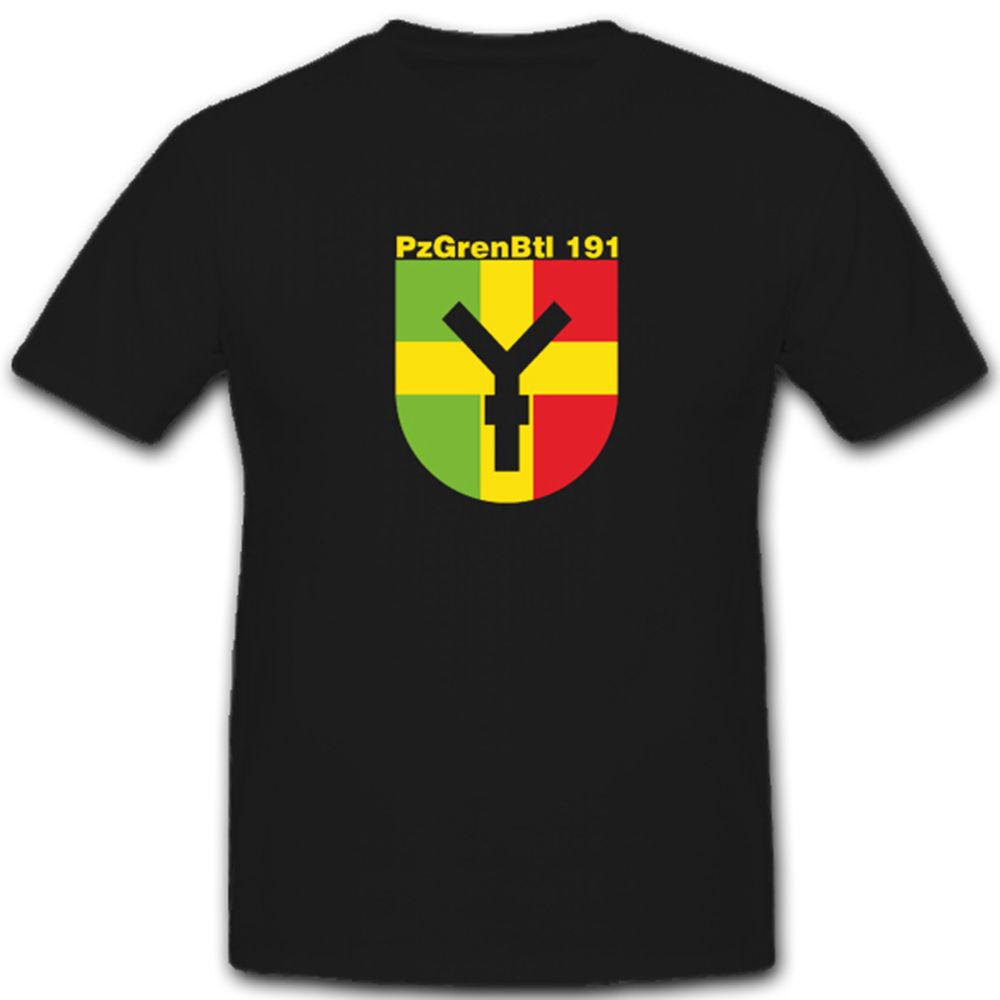PzGrenBtl 191 Panzer Grenadier Bataillon Bundeswehr Bw Wappen - T Shirt #4858