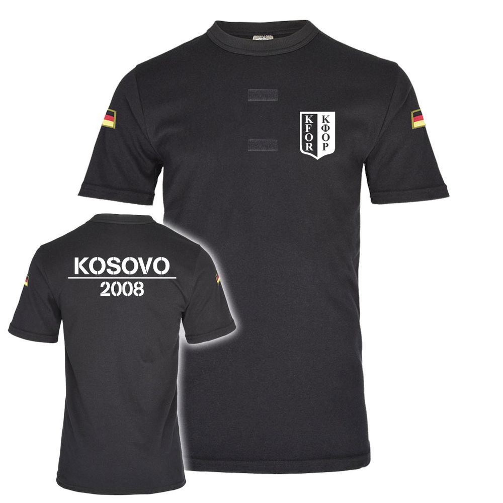 BW Tropenshirt Schwarz KFOR Kosovo Force 2008 NATO Mission Frieden #47739