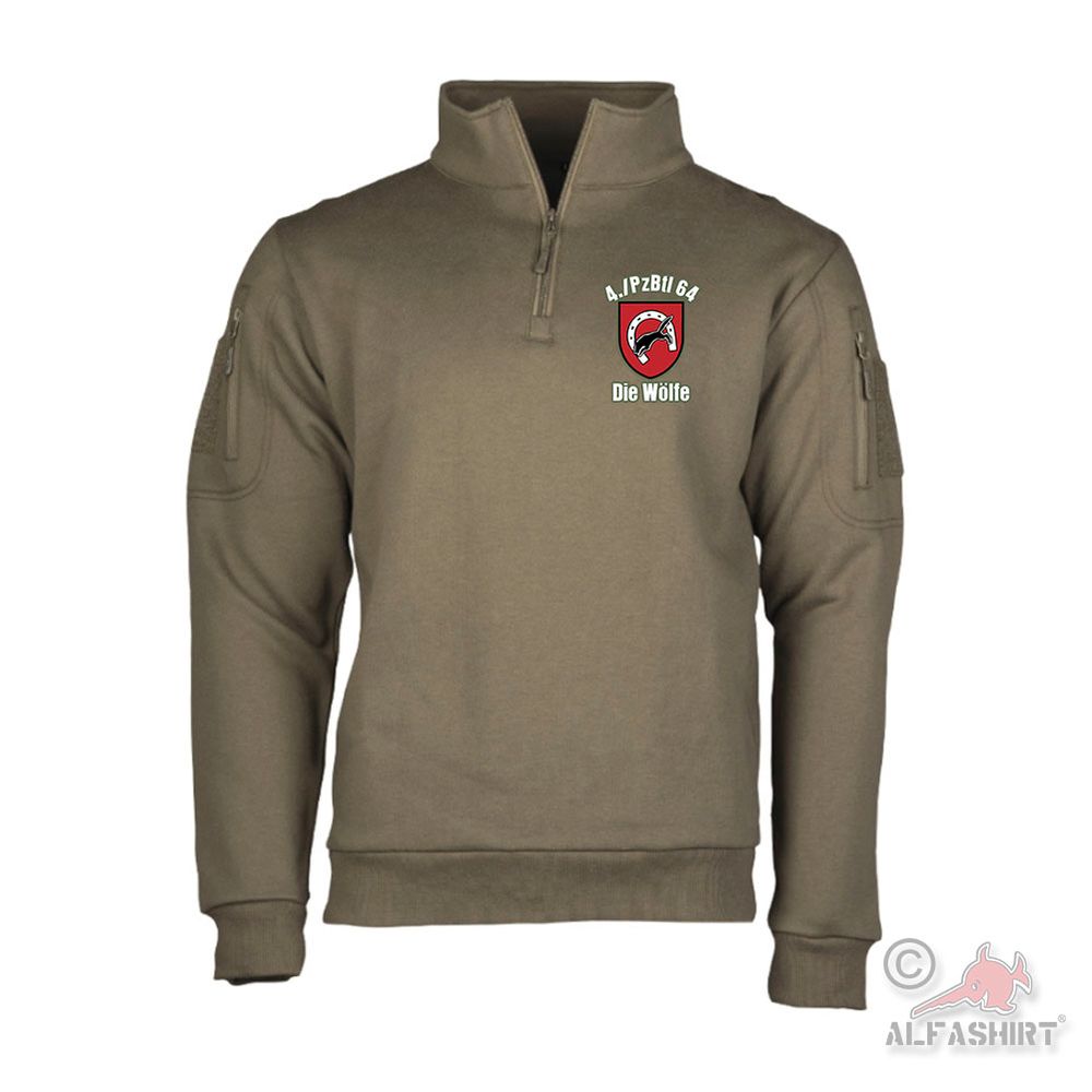 Tactical BW Pullover 4 PzBtl 64 Wolfhagen the Wolves Tank Battalion #44289