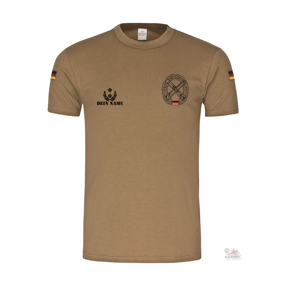 Personalisiert  Barett Artillerie Oberstleutnant ArtBtl Bundeswehr T-Shirt#44377