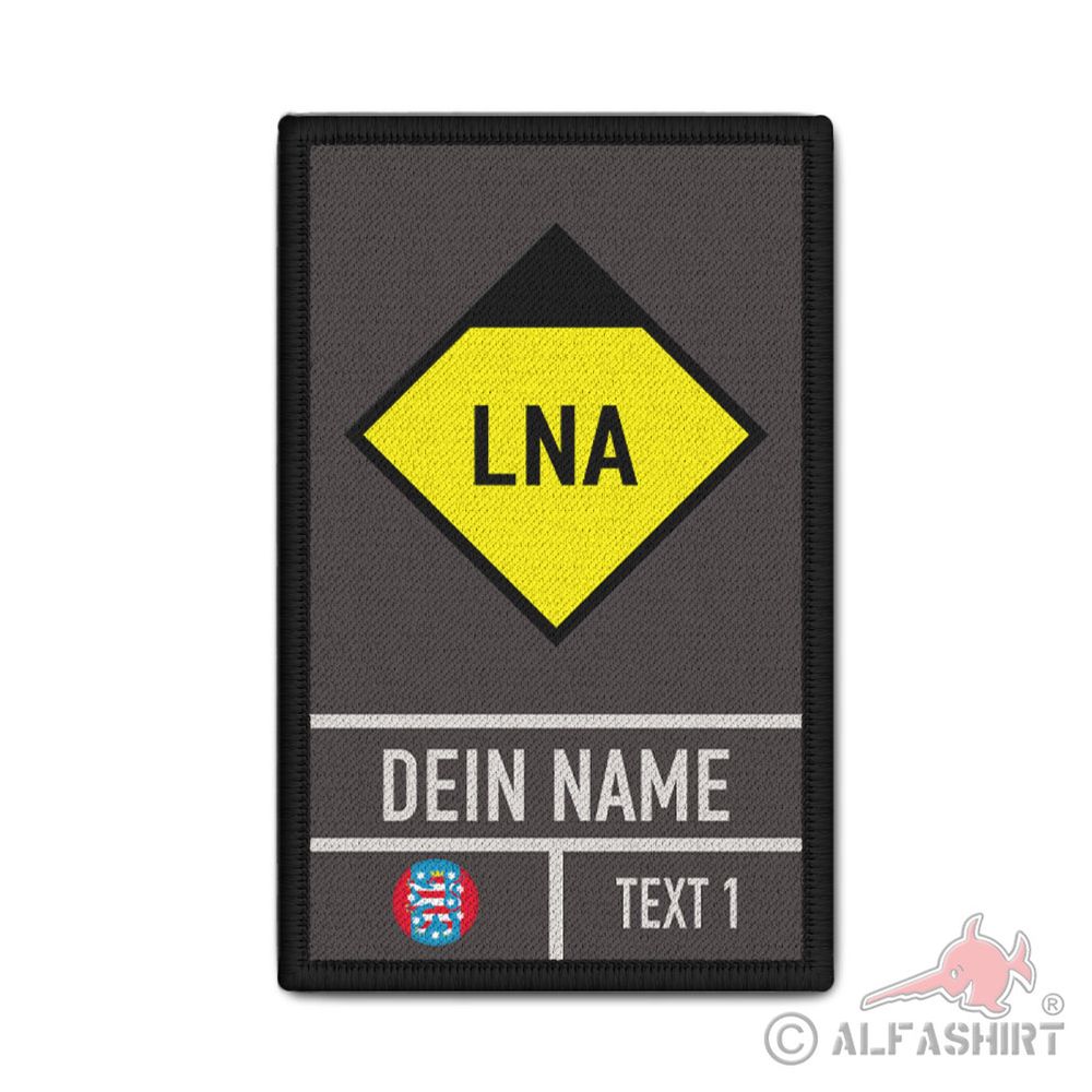 Rank Patch personalized dark gray camouflage LNA Thuringia Fire Department #43463