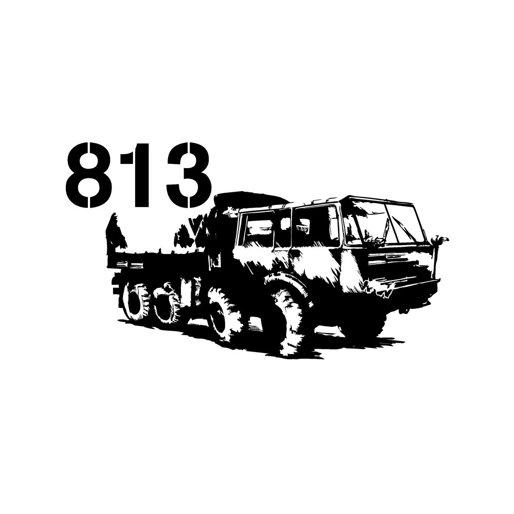 Kolos 813 Aufkleber LKW Ostblock Rote Armee Tschechien 8x8 30x17cm#A3989
