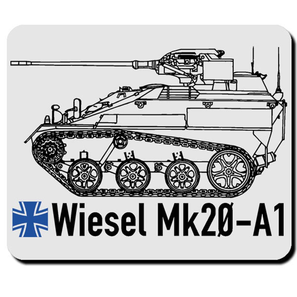 Wiesel Mk20 A1 Bundeswehr Kettenfahrzeug Waffenträger BW - Mauspad #7974