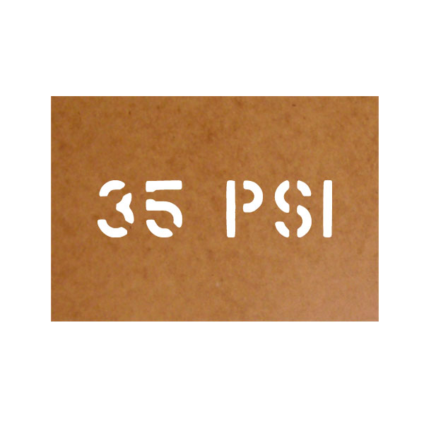 Ölkarton Schablone 35 PSI Reifendruck Militär Armerika Restoration Decal #25034