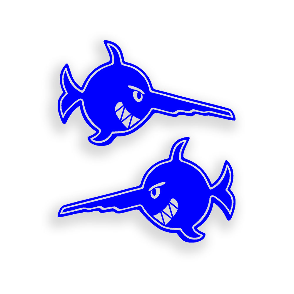 Sticker Swordfish Submarine U96 Fish Laughing Sawfish 2x 35x20cm # A4792