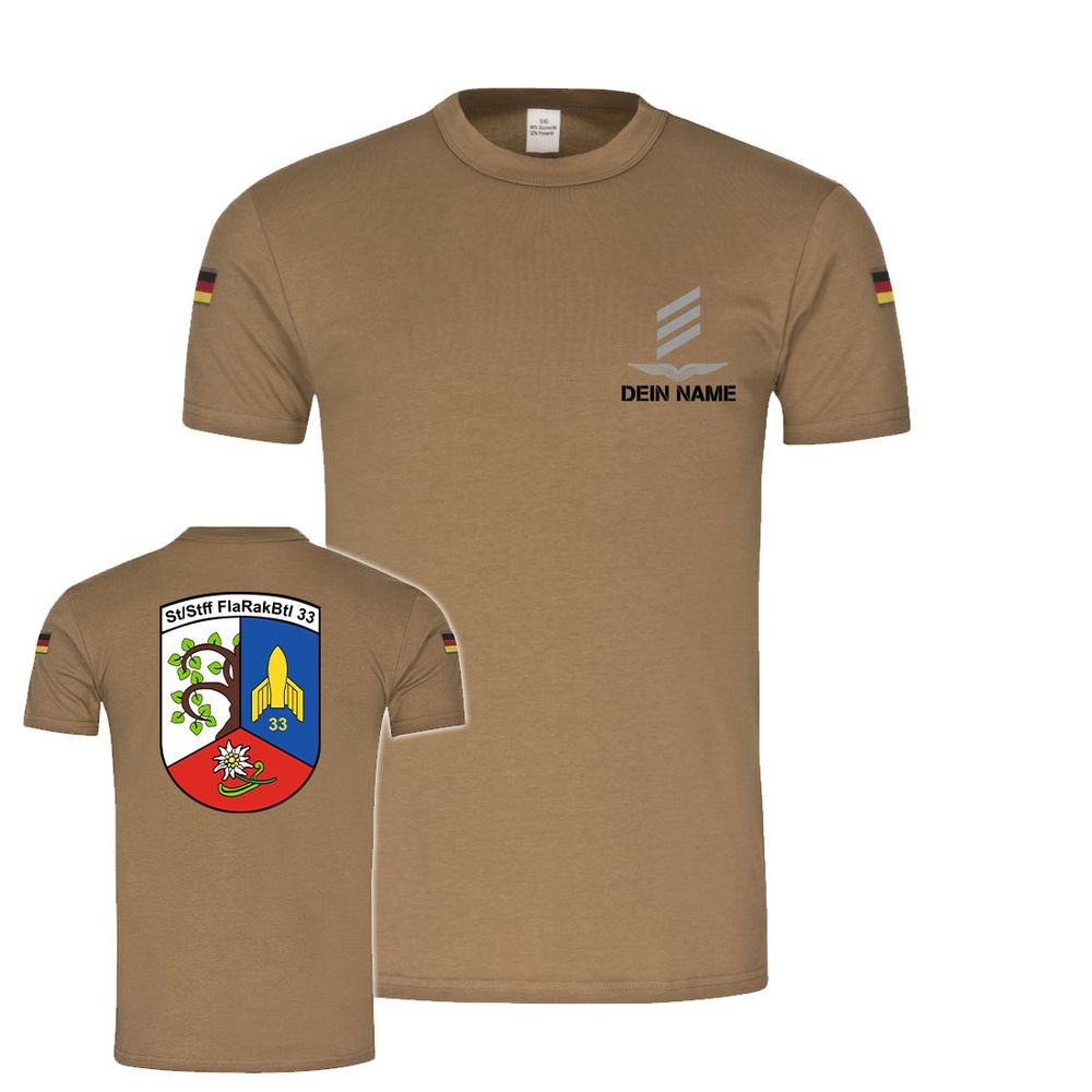 BW Tropenshirt personalisierbar Stff Staffel FlaRakBtl 33 #46862
