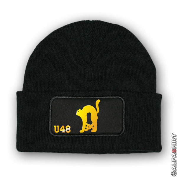 Mütze U-Boot 48 U48 3X schwarzer Kater Abzeichen Wappen Unterseeboot #10880