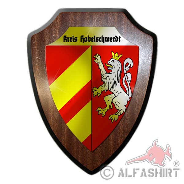 Heraldic shield / wall sign - District Halbeschwerdt Silesia Poland Prussia # 25626
