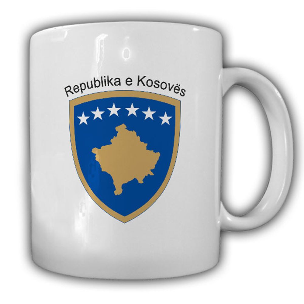 Kosovo Wappen Republika e Kosovës Emblem Albanisch - Tasse #13664