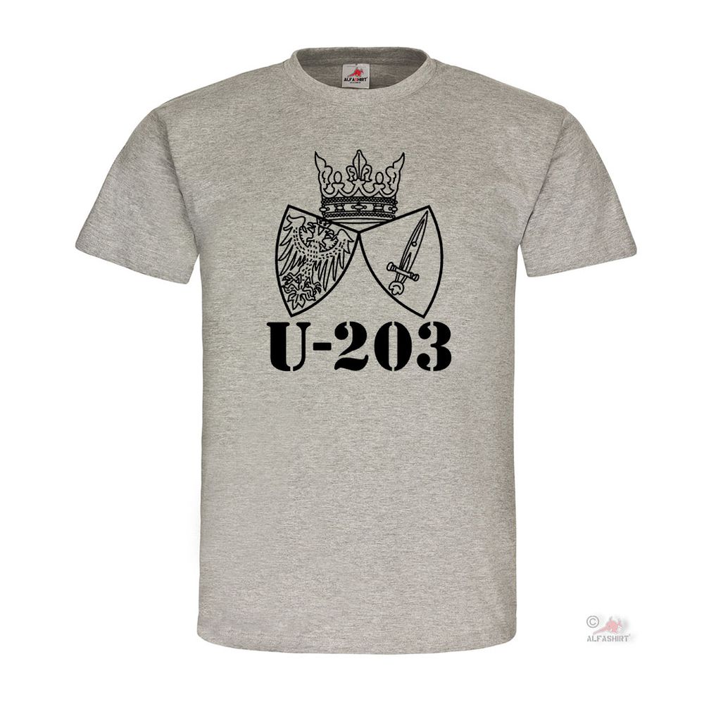 U203 UBoot Marine Atlantik Symbol Essen Turmwappen Abzeichen T-Shirt #20132