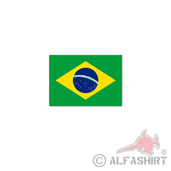Aufkleber/Sticker Brasilien Fahne República Federativa do Brasil 10x7cm A2934