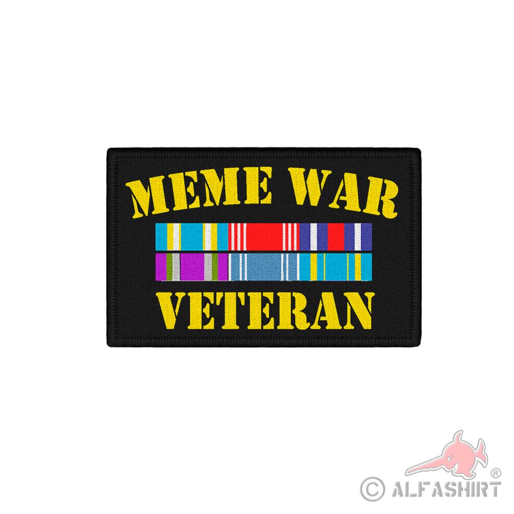 Patch MEME WAR VETERAN Fun Humor Spaß Aufnäher#45407