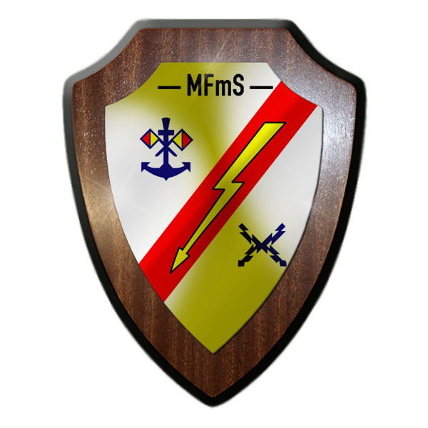 Heraldic shield MFmS naval radio school Flensburg Marine Bundeswehr # 30379
